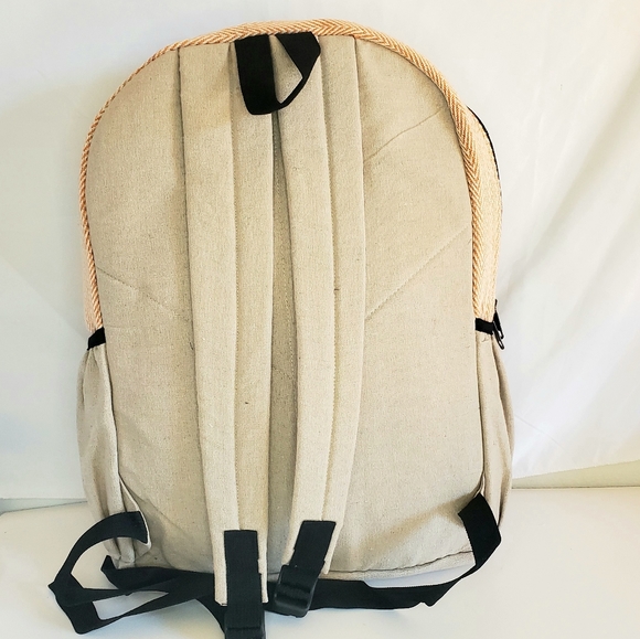 MOVING SALE FINAL PRICE Handmade Hemp & Cotton Patchwork Back… - Picture 5 of 6